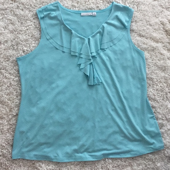 Susan Graver Tops - Susan Graver aqua sleeveless top size 1X
